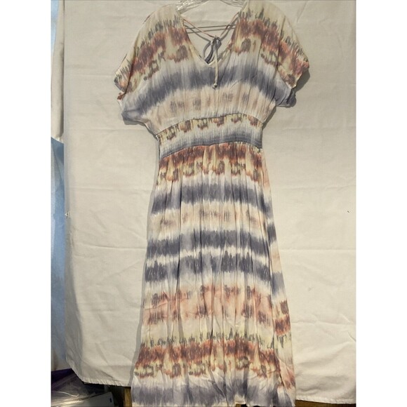 Bebop Maxi Dress Tie In The Back Size Medium - Picture 2 of 6